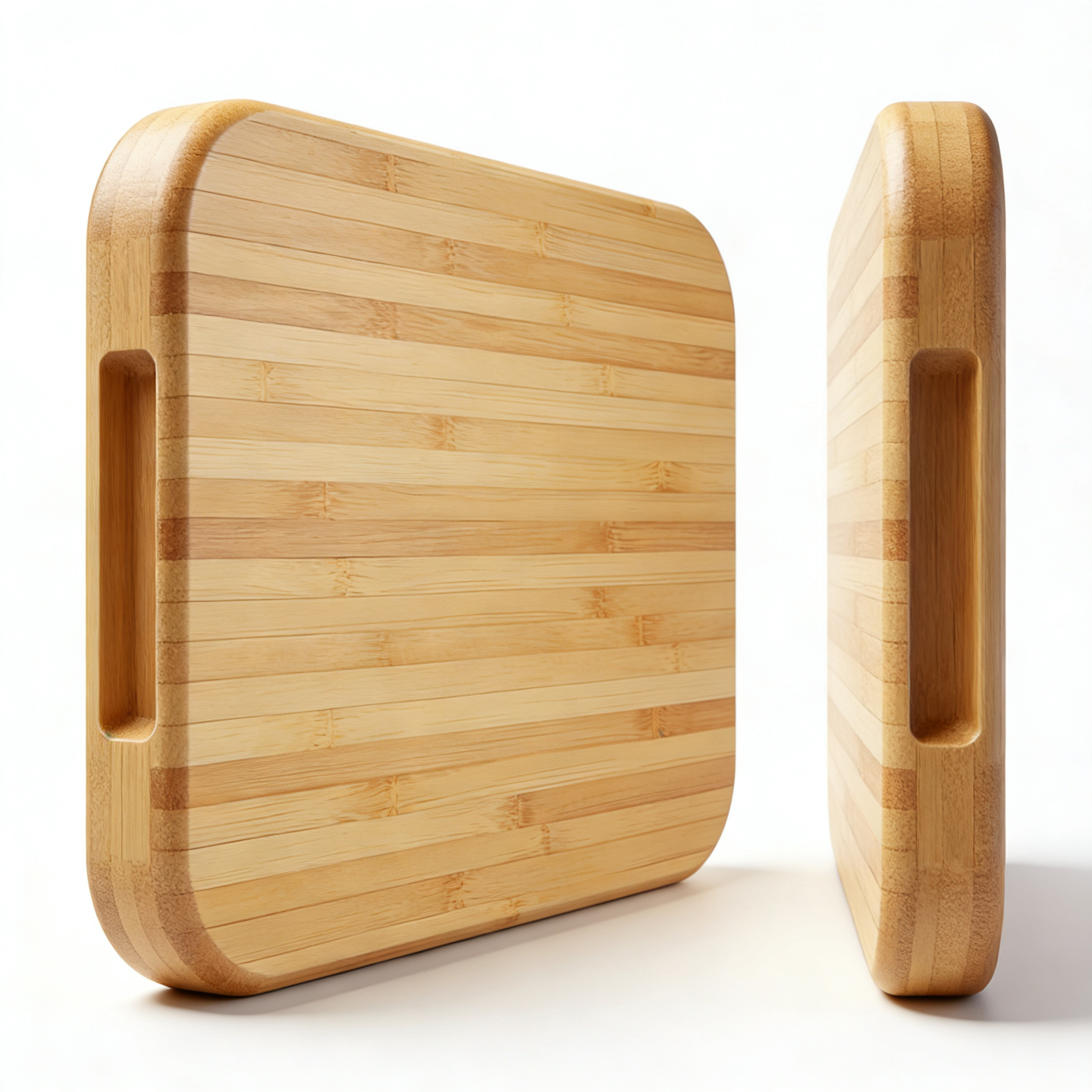 chefcrafts ROYAL CRAFT WOOD Wooden Cutting Boards for Kitchen Meal Prep & Serving - Non Toxic Bamboo Wood Cutting Board Set with Deep Juice Groove Side Handles - Charcuterie & Chopping Butcher Block for Meat
